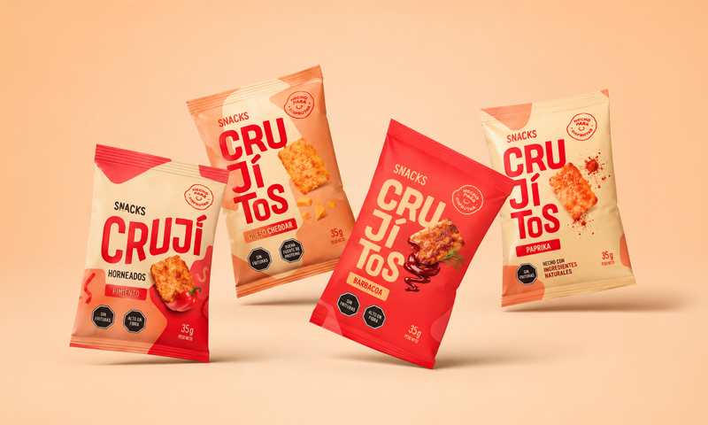 Crujítos snacks branding
