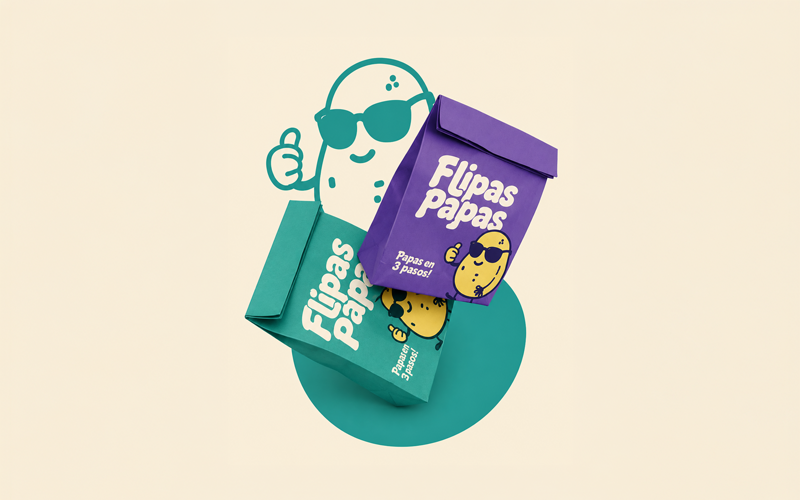 Flipas Papas branding