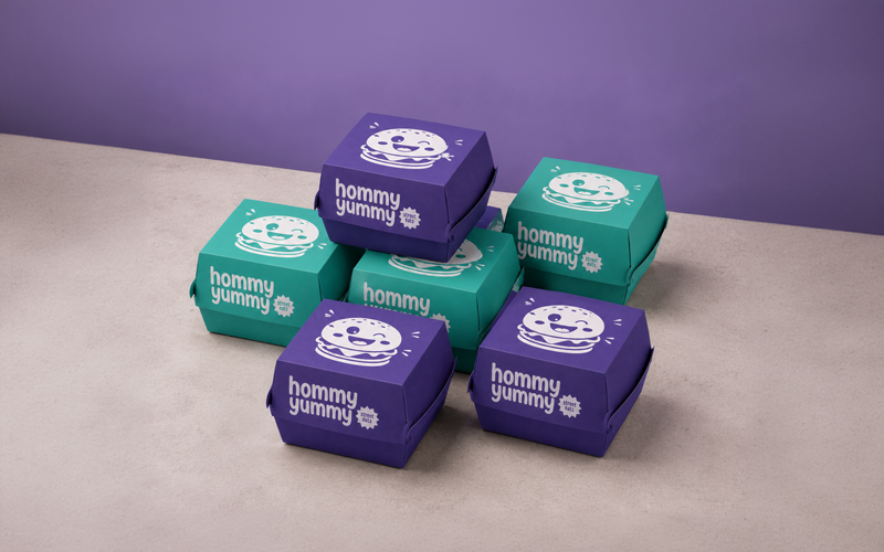 Hommy Yummy hamburguesas branding