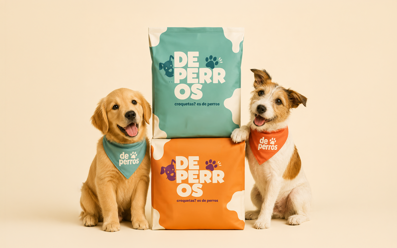 De Perros comida para perros branding