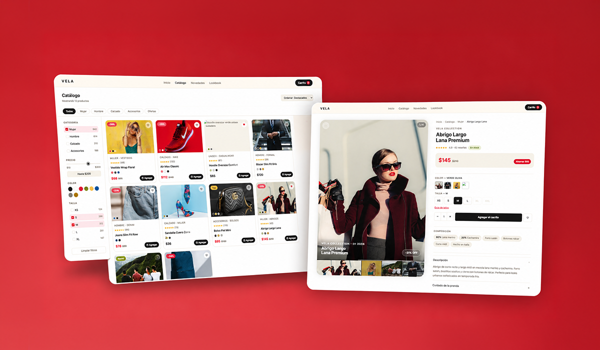 Demo VELA Fashion — tienda online de moda